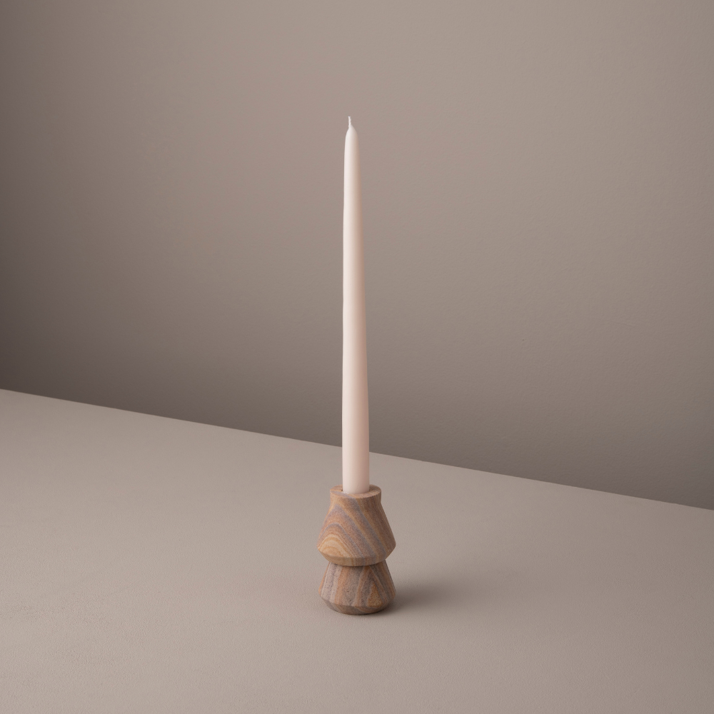 Paria Rainbow Sandstone Candle Holders, (Set of 2)