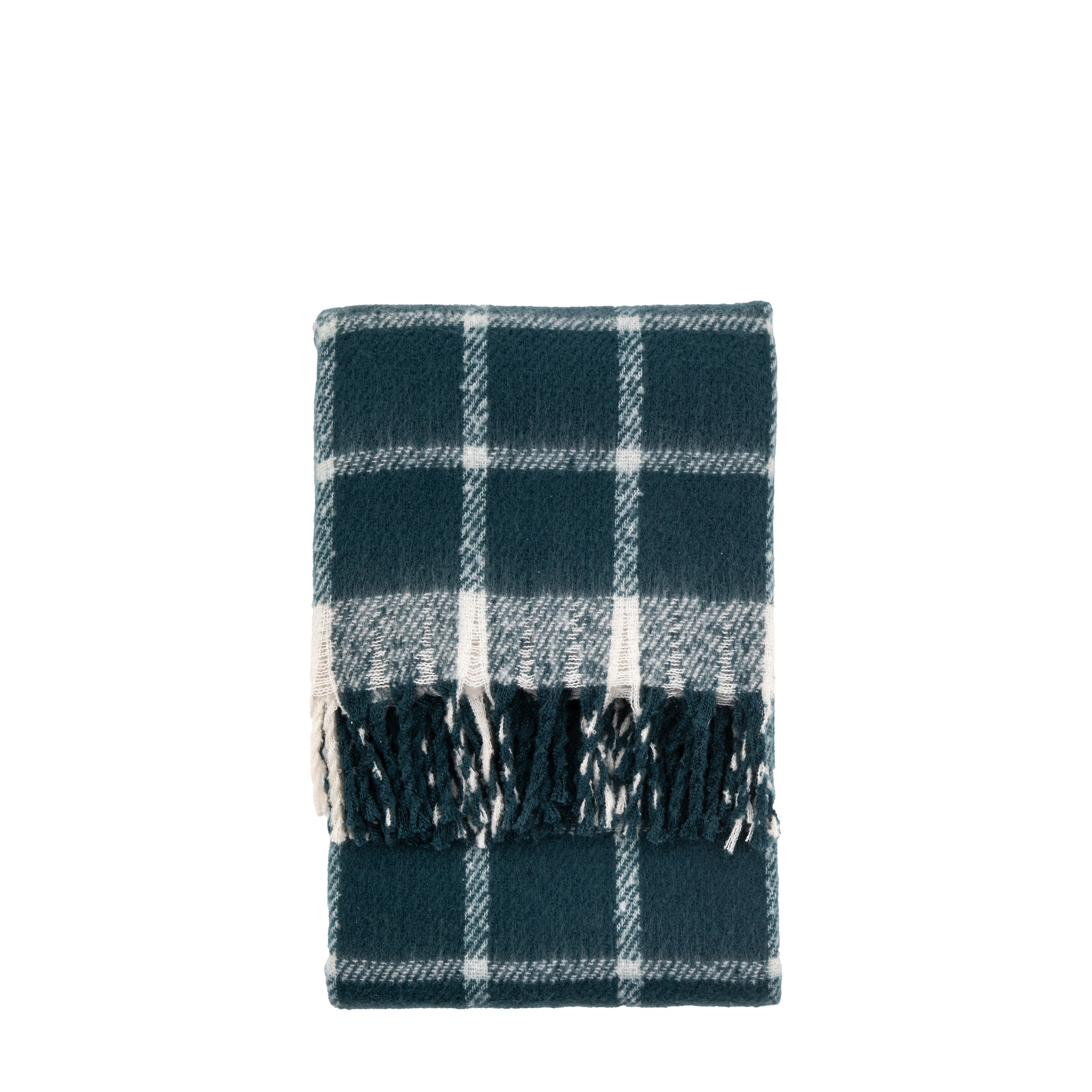 Demi Check Brushed Throw, Blue