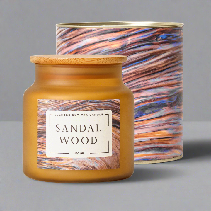 Sandalwood Candle, Mustard, 410 g