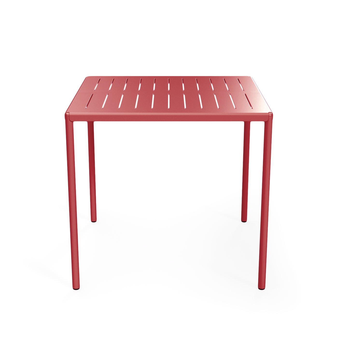 Frame Metal Garden Table, 4 Seater, Berry Red