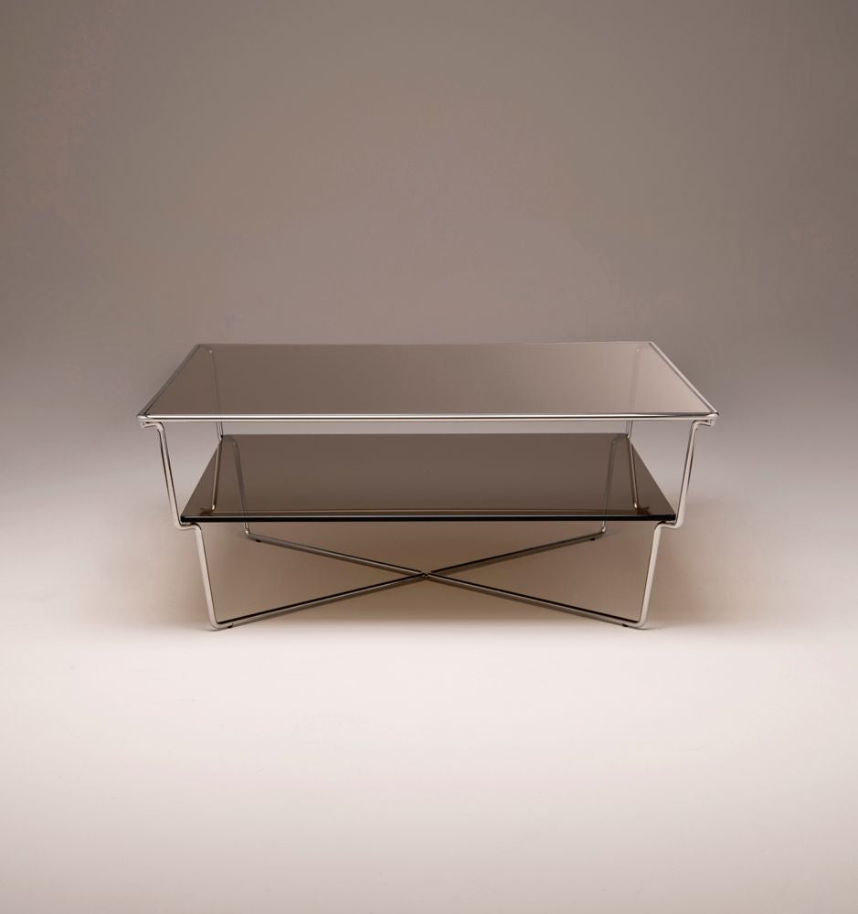 Maya Glass Chrome Coffee Table