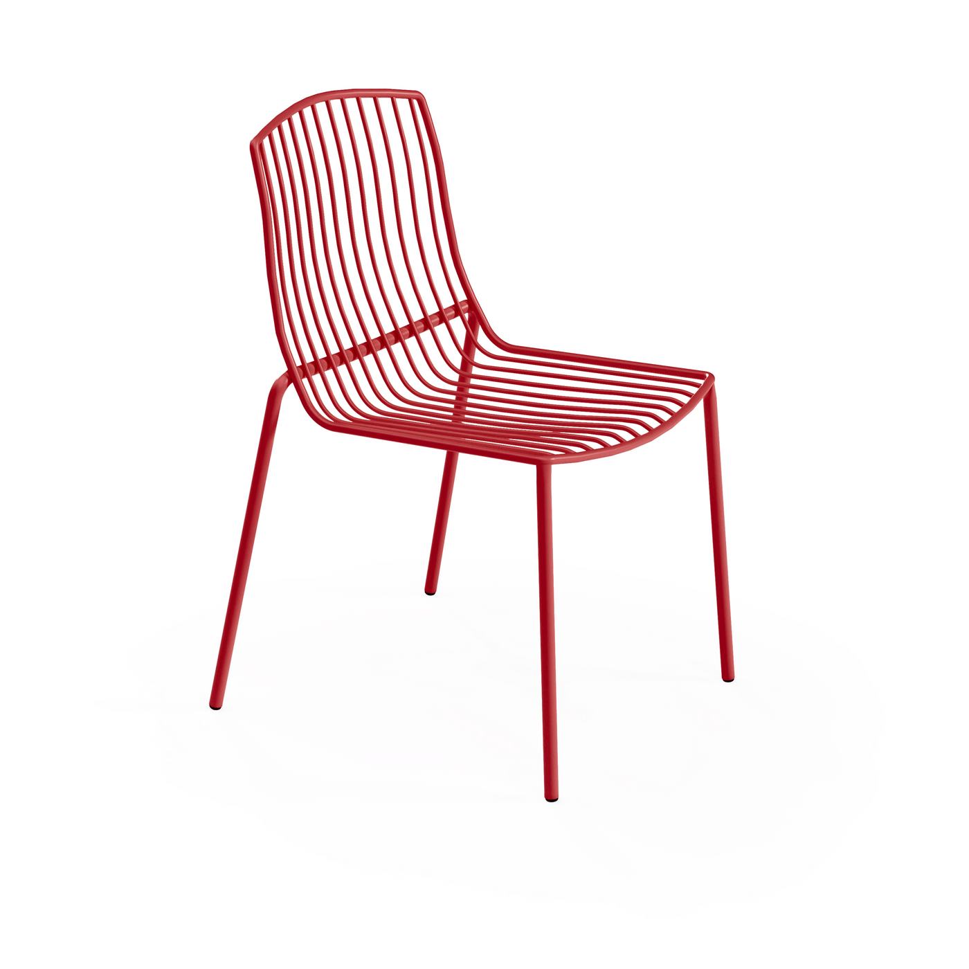 Frame Stackable Metal Garden Chair, Berry Red (Set of 2)