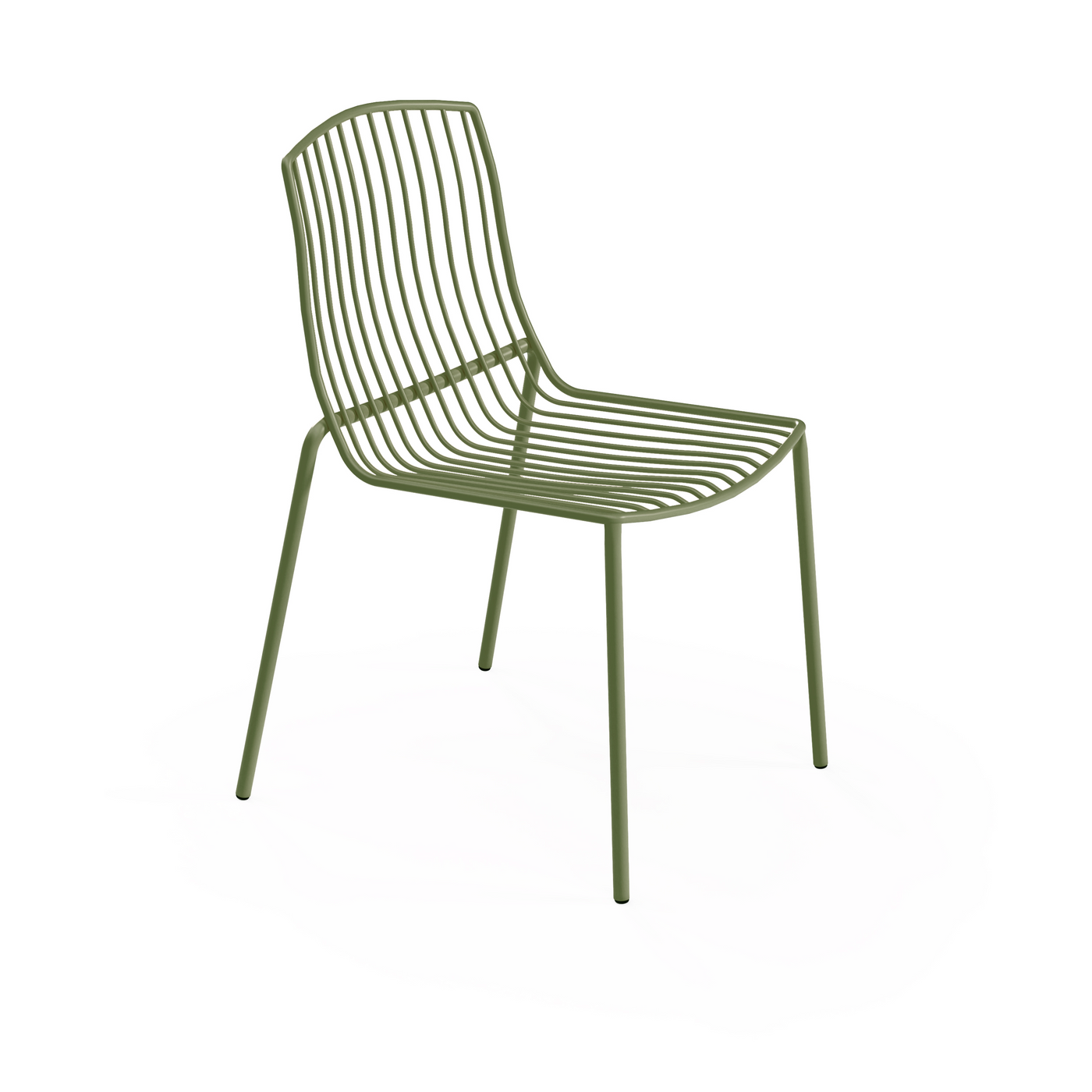 Frame Stackable Metal Garden Chair, Olive Green (Set of 2)