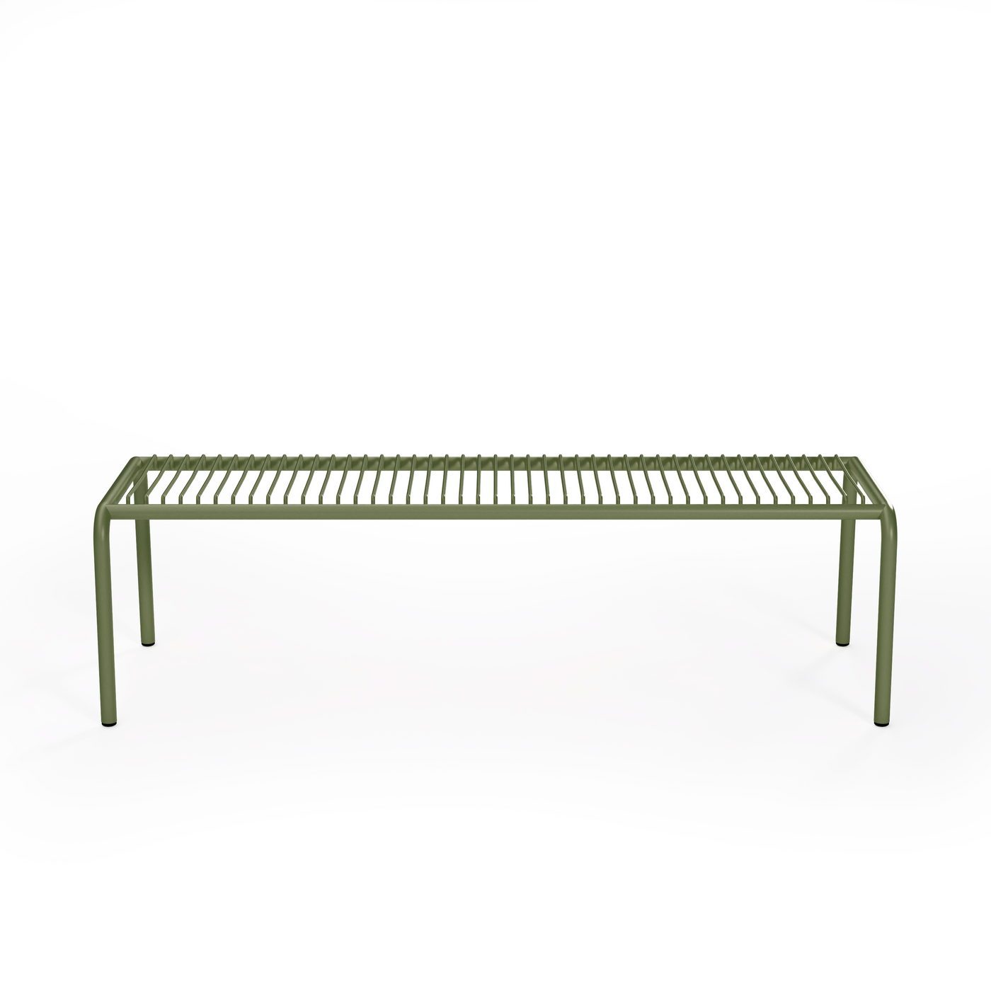 Frame Metal Garden Bench, 3 Seater, Olive Green