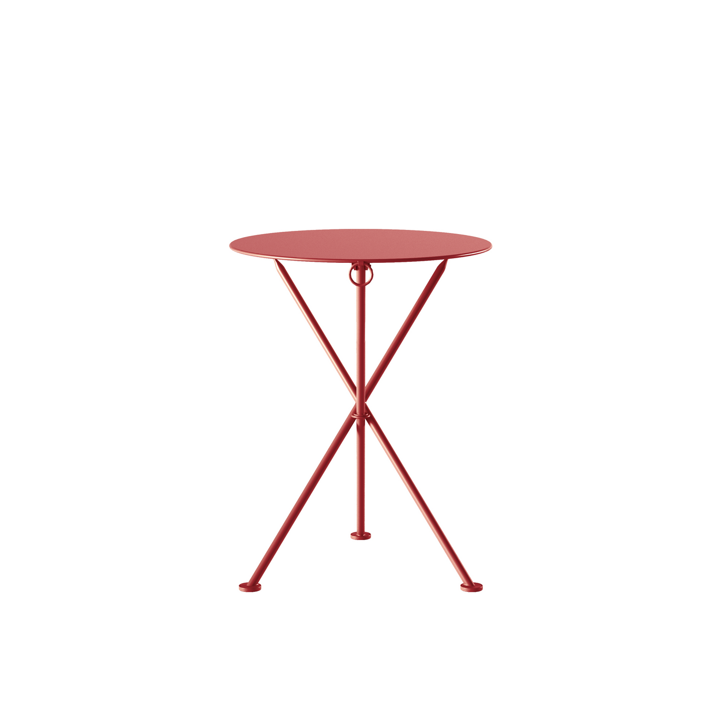 Bistro Metal Foldable Garden Table and Chair Set, Berry Red