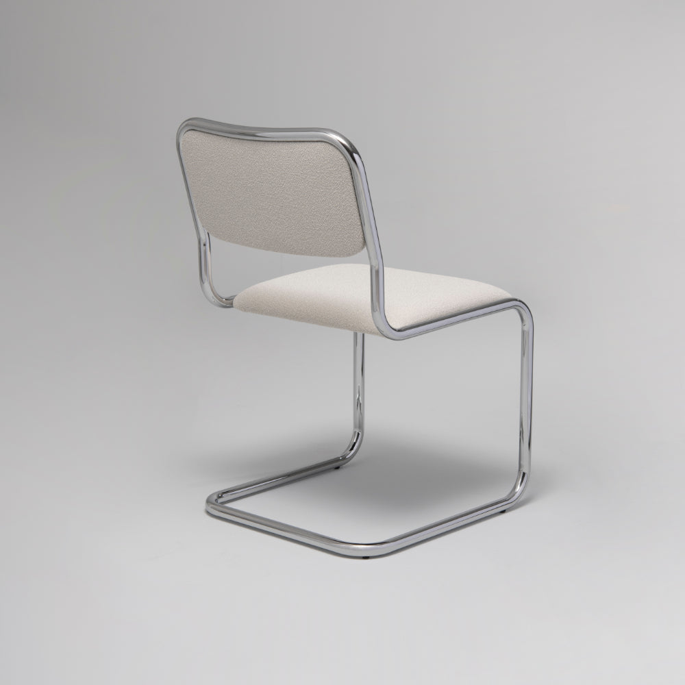 Loop Dining Chairs (Set of 2) Chrome / Stone