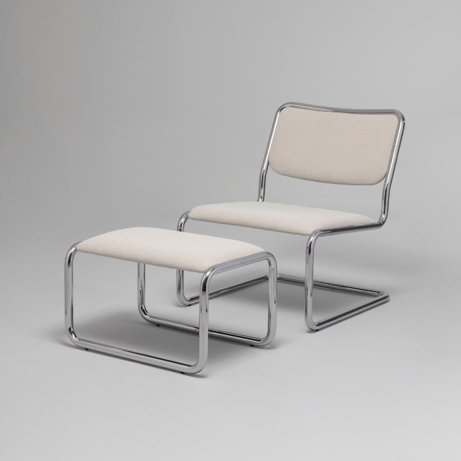 Loop Ottoman Chrome / Stone
