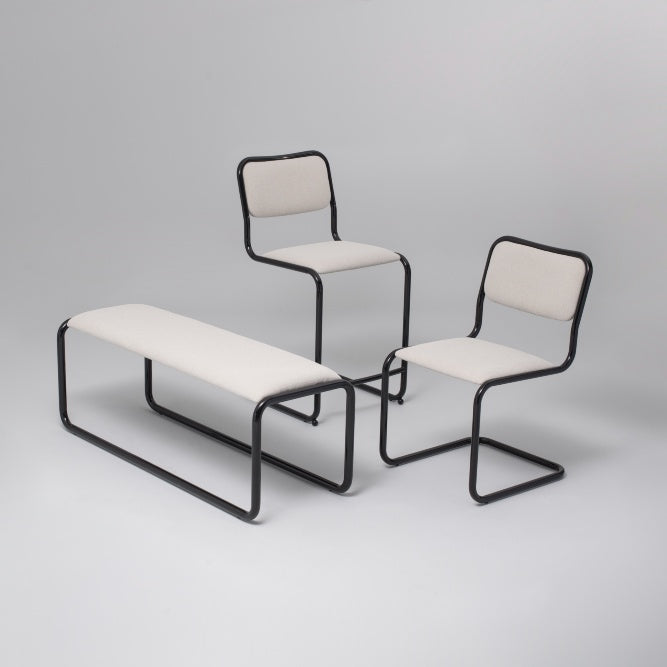 Loop Bench Black Gloss / Stone