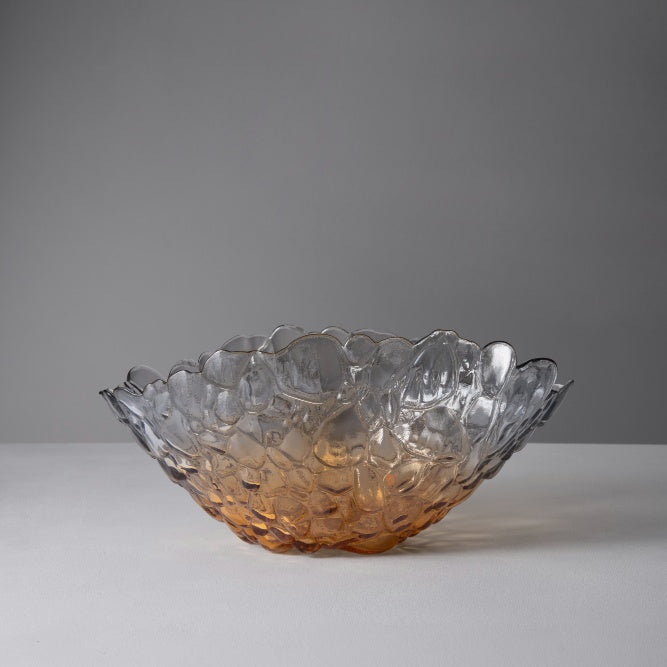 Bombolla Glass Decorative Bowl Set of 3, Amber