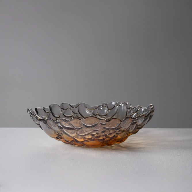Bombolla Glass Decorative Bowl Set of 3, Amber