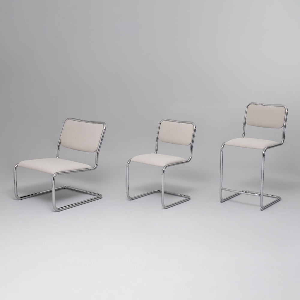 Loop Bar Stool Chrome / Stone
