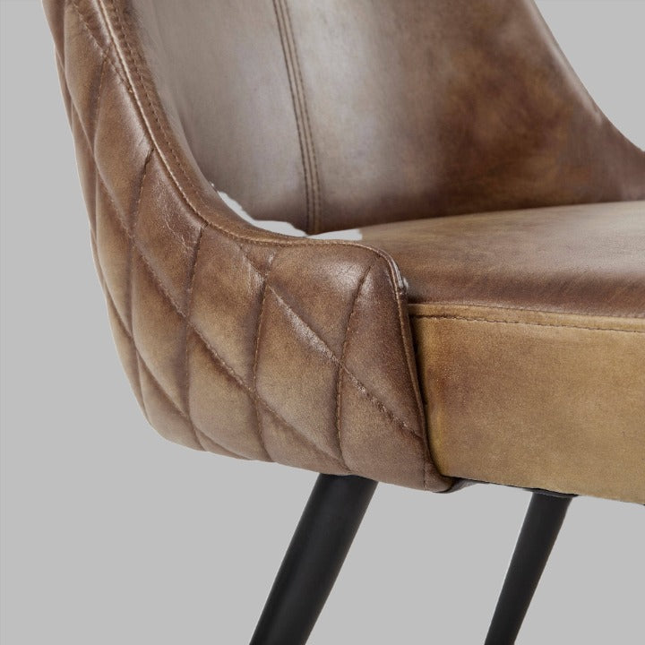 Pascal Leather Chair, Light Brown Dining Chairs & Benches sazy.com