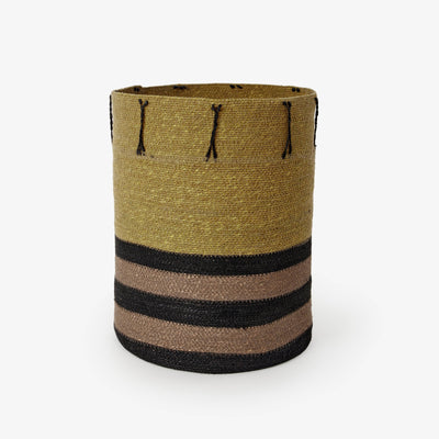 Hoshi Basket, Yellow - Black Baskets sazy.com