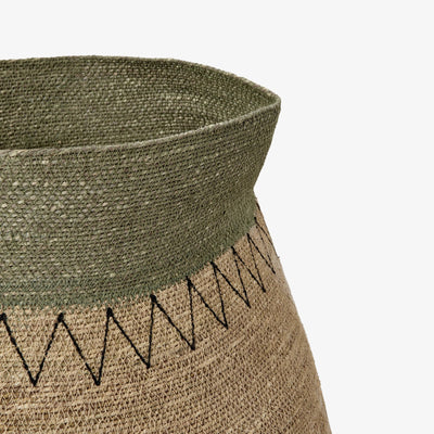 Toffa Basket, Natural - Green - 2