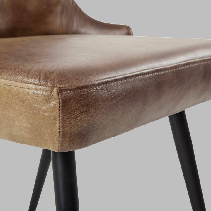 Pascal Leather Chair, Light Brown Dining Chairs & Benches sazy.com