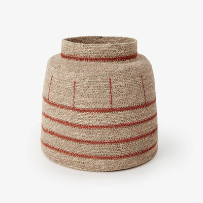 Aya Basket, Natural - Red Baskets sazy.com
