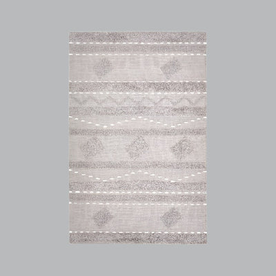 Tobias Geometric Striped Tufted Rug, Grey 120x180 cm 1