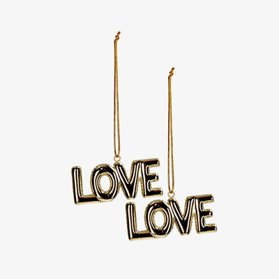 Love Ornament Set, Gold 1