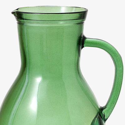 Bulb Glass Jug, Green, 2.3 L 2
