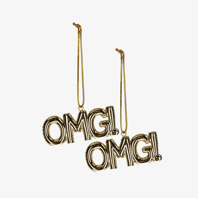 OMG! Ornament, Set of 2, Gold 1
