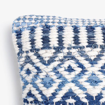 Sadie Cushion, Ivory - Blue,45x45 cm 2