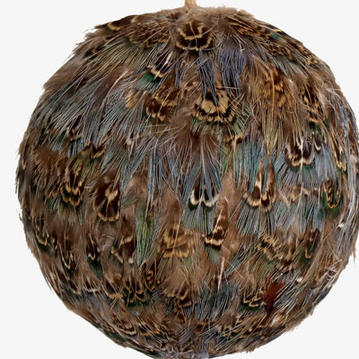 Feather Ornament Ball, Set of 2, Grey 2