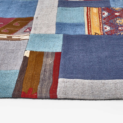 Atticus Vintage Patchwork Area Rug No. 3, Blue, 120x180 cm 2
