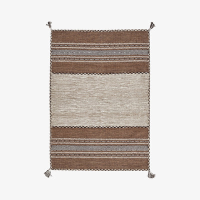 Osvaldo Handwoven Striped Rug, Ivory, 80x150 cm Modern Rugs sazy.com