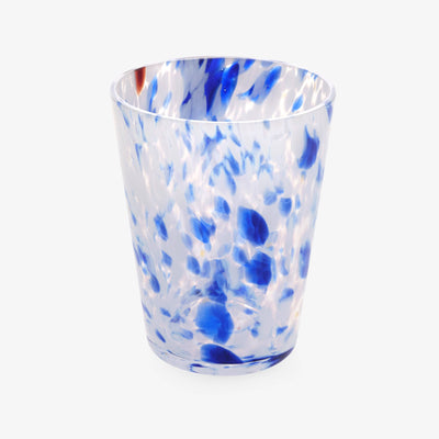 Brillante Hand-blown Vase, White - Blue, M 2