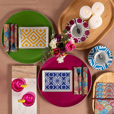 Morocco Flat Plate, Fuchsia, 32 cm 2