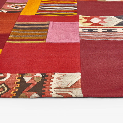 Atticus Vintage Patchwork Area Rug No. 3, Red, 120x180 cm 2