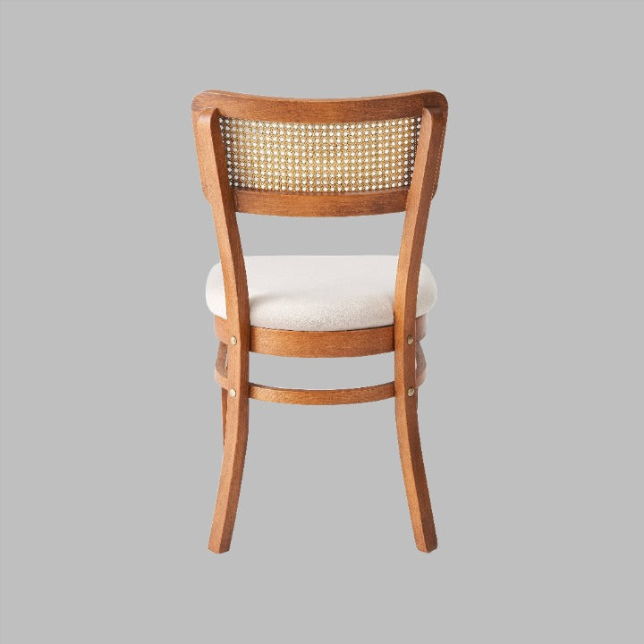 Amara Set of 4 Dining Chairs, Brown - Off-White Dining Chairs & Benches sazy.com