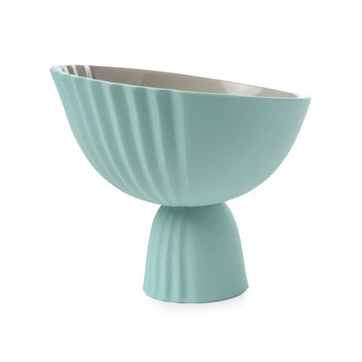 Venus Footed Bowl, Green - Beige 1