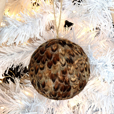 Feather Ornament Ball, Set of 2, Multicoloured 2