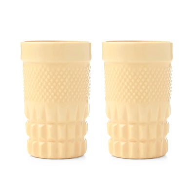 Quartz Set of 2 Handmade Mugs, Cream 1