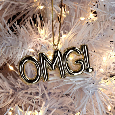 OMG! Ornament, Set of 2, Gold 2