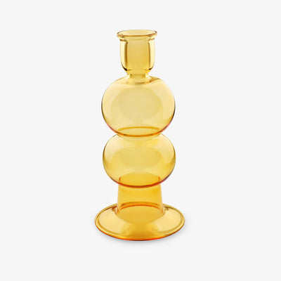 Emilia Handblown Bubble Candleholder, Orange, S Candle Holders sazy.com