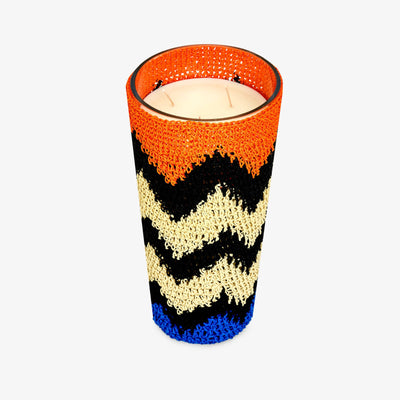 Hook Handmade Candle, Orange - Blue - White, L Candles sazy.com