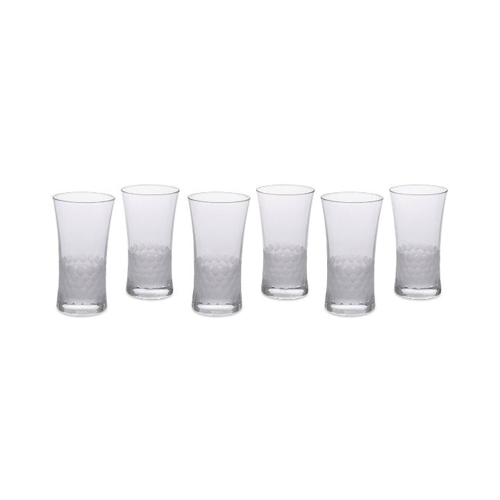 Bermondsey Set of 6 Glass Tumblers, White, 300 ml Glasses & Tumblers sazy.com