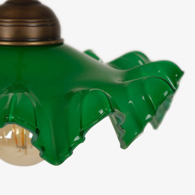 Glass Ceiling Lighting, Green, 28x55x56 cm 2