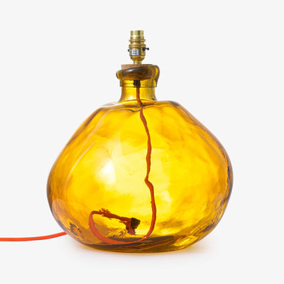Nebula Glass Bubble Table Lamp, Amber, 39 cm 1