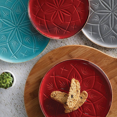 Christina Set of 6 Flat Plates, Turquoise, 32 cm 2