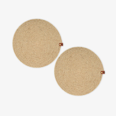 Hiapo Set of 2 Placemat, Natural, 33x33 cm 1