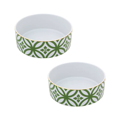 Morocco Set of 2 Bowls, Green 1