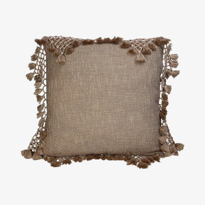 Drea Square Cushion, Taupe, 45x45 cm 1