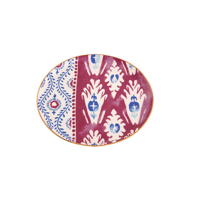 Ikat Set of 6 Side Plates, Multicoloured, 20 cm 2