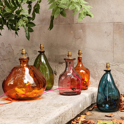 Orion Glass Bubble Table Lamp, Olive, 42 cm 2
