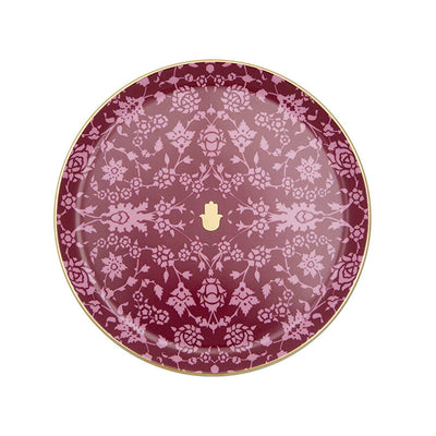 Glamorous Set of 6 Dinner Plates, Fuchsia, 24 cm 1