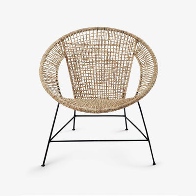 Ash Woven Accent Chair, Natural, 80x80 cm 1