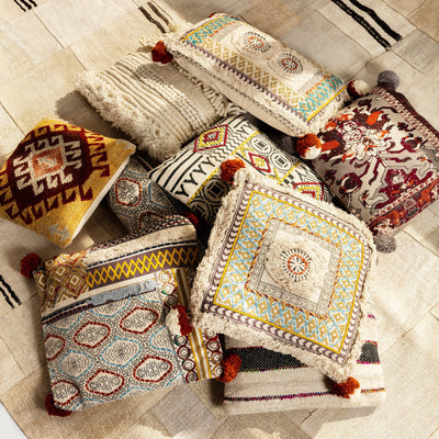 Salwen Square Cushion, Ivory - Multicoloured,50x50 cm 2
